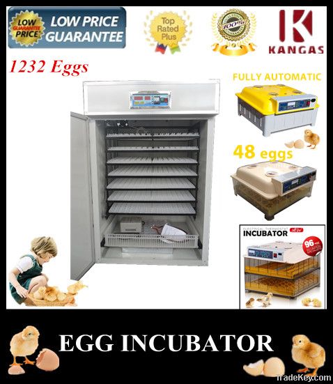 1232 eggs CE professional full automatic incubator for sale