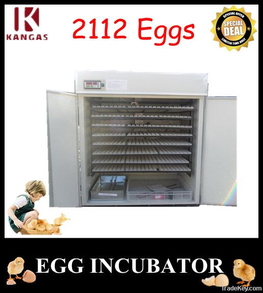 2112 Eggs CE Marked Automatic Egg Turning Quail Egg Incubator