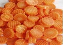 Frozen carrot sliced