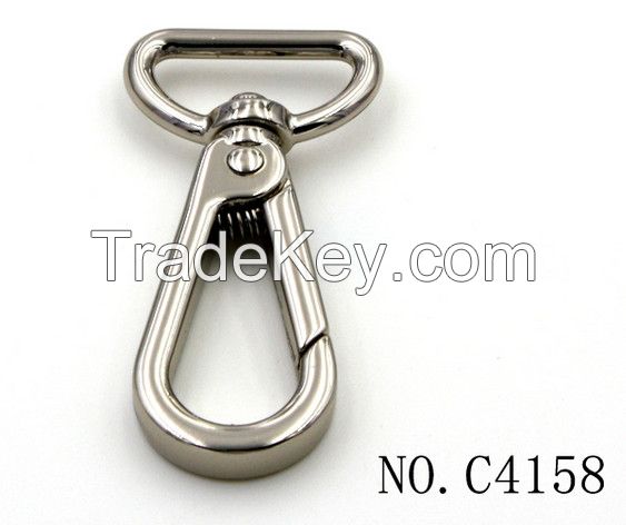 Nickel color swivel trigger clip snap hook