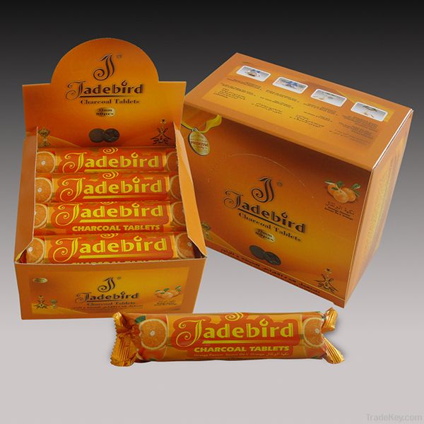 JADEBIRD ORANGE FLAVOUR  QUICK LIGHTING CHARCOAL FOR SHISHA HOOKAH