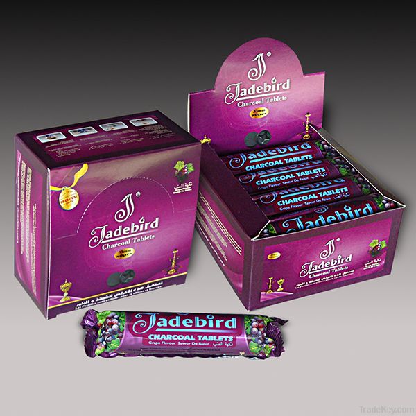 JADEBIRD GRAPE  FLAVOUR  QUICK LIGHTING CHARCOAL FOR SHISHA HOOKAH