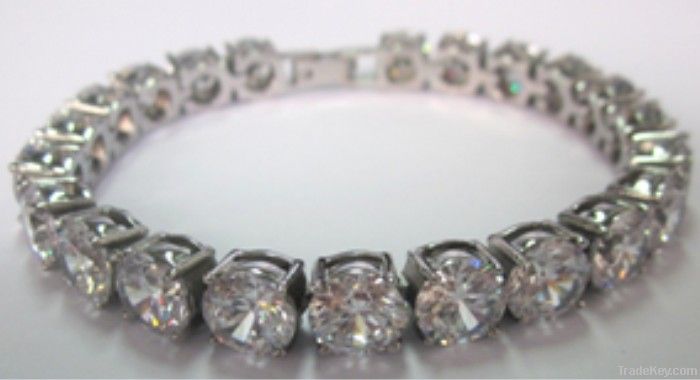 Fashion Stainless Steel CZ Tennis Bracelet