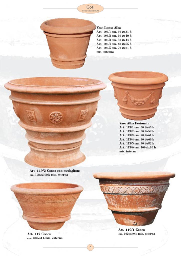 Plants pot, jar Impruneta terracotta