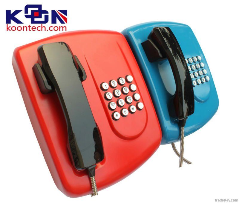 Waterproof Auto Dial Emergency Phone With Armoured Cord for Banking Se