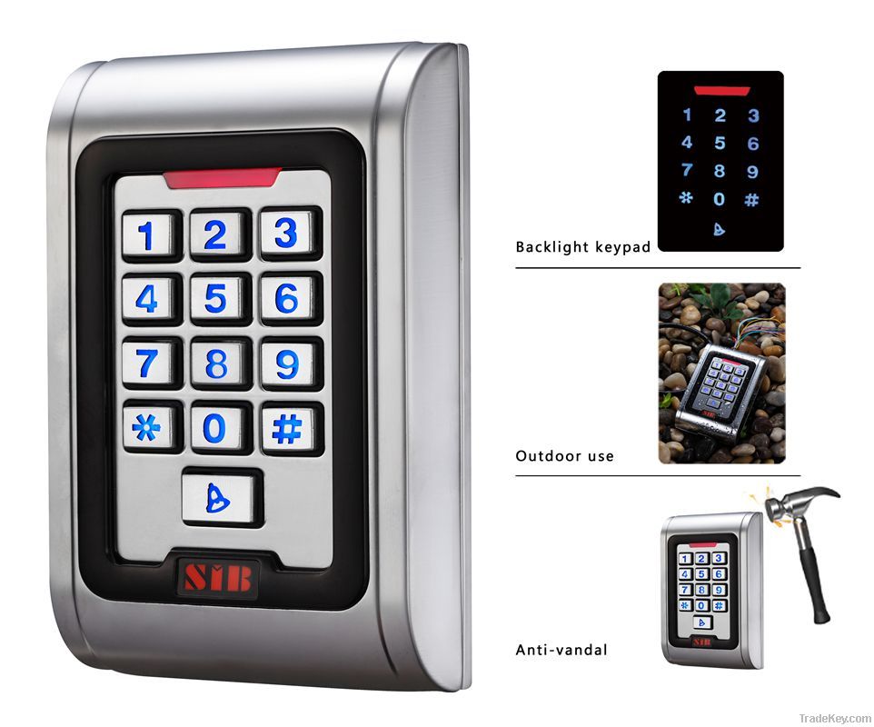 Metal waterproof standalone keypad access control