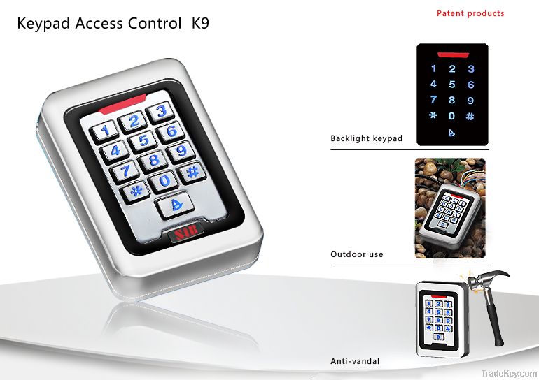 Metal waterproof standalone keypad access control