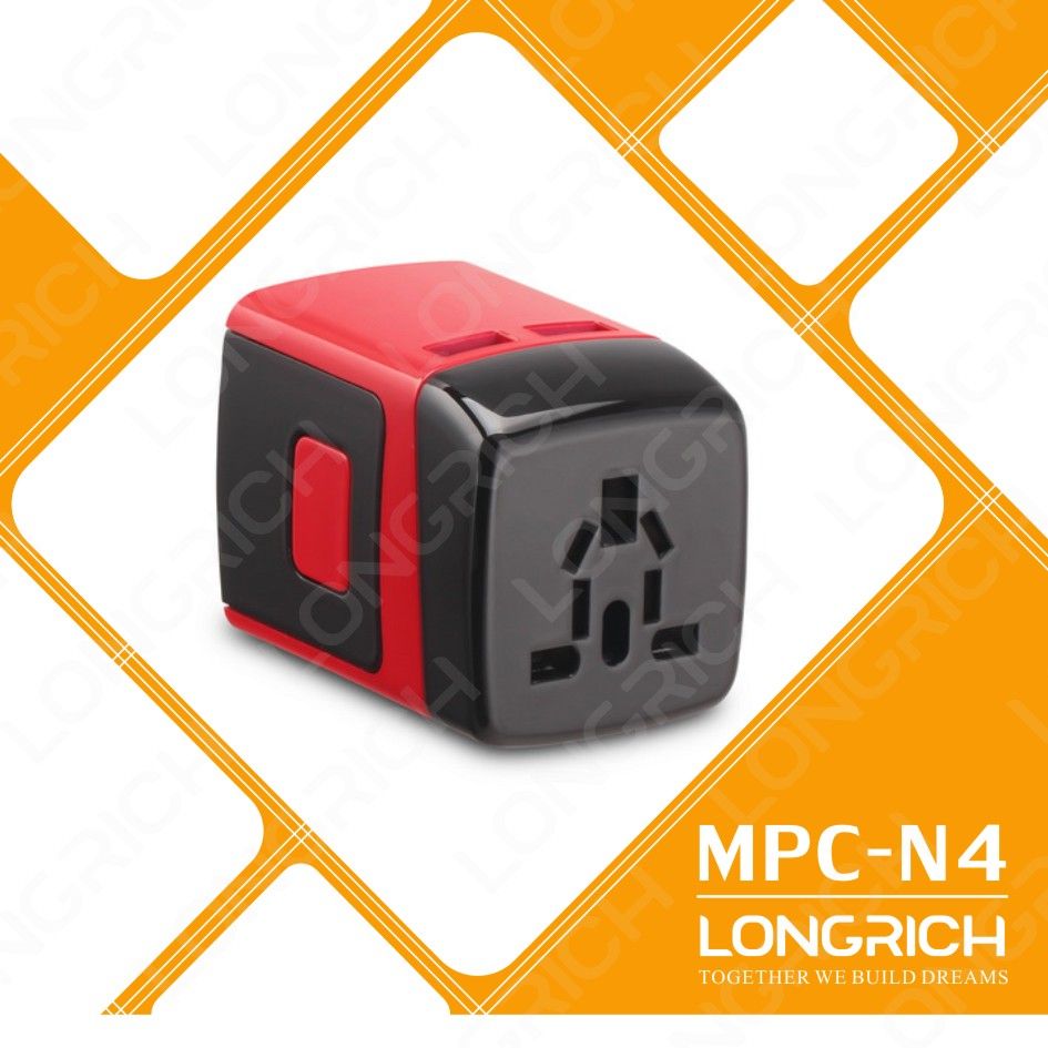 2014LONGRICH new design universal travel plug with usb for travellers (NT-580)