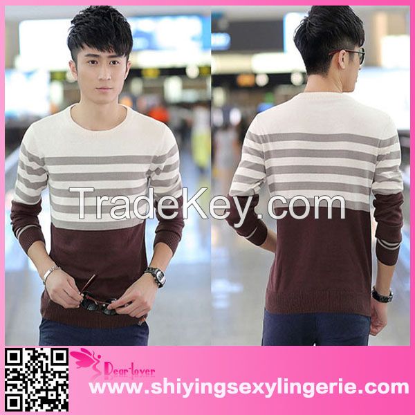 man Winter Pullover O-neck Fashion Jasper Striped sweater