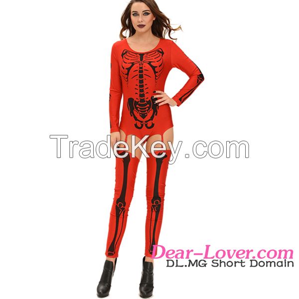 new arrival Red Bad To The Bone adult Halloween Skeleton costume