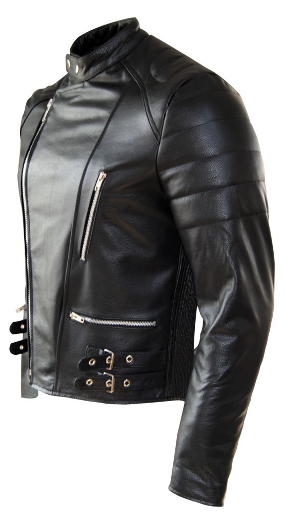 New Men Biker Style Leather Fashion Jacket Genuine cowhide leather