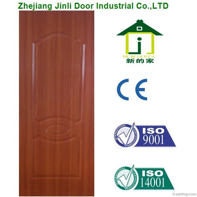 Red oak door skin with melamine surface