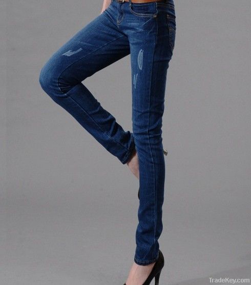 new design lady jeans fashion long jeans