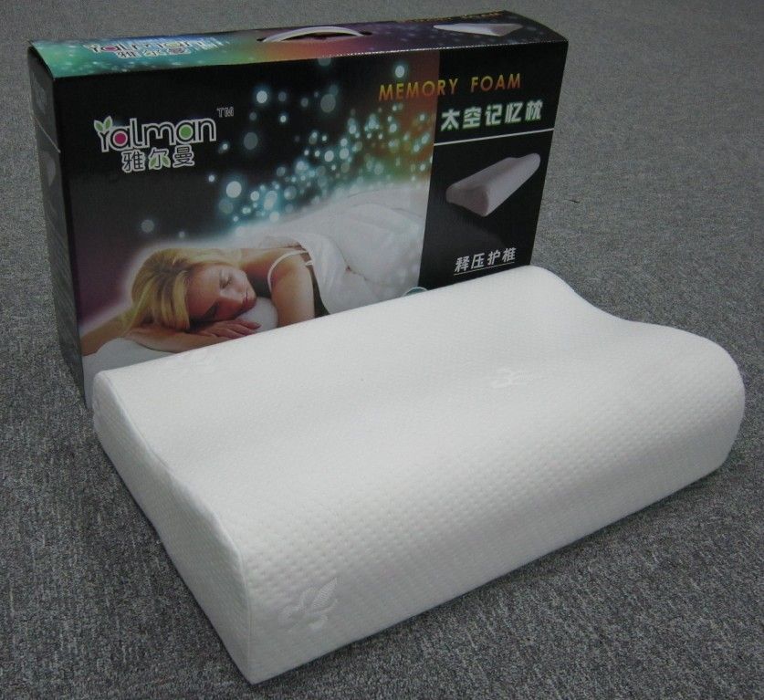 Viscoelastic Memory Foam Pillow;Memory foam Pillow contour shape, Memory foam neck Pillow