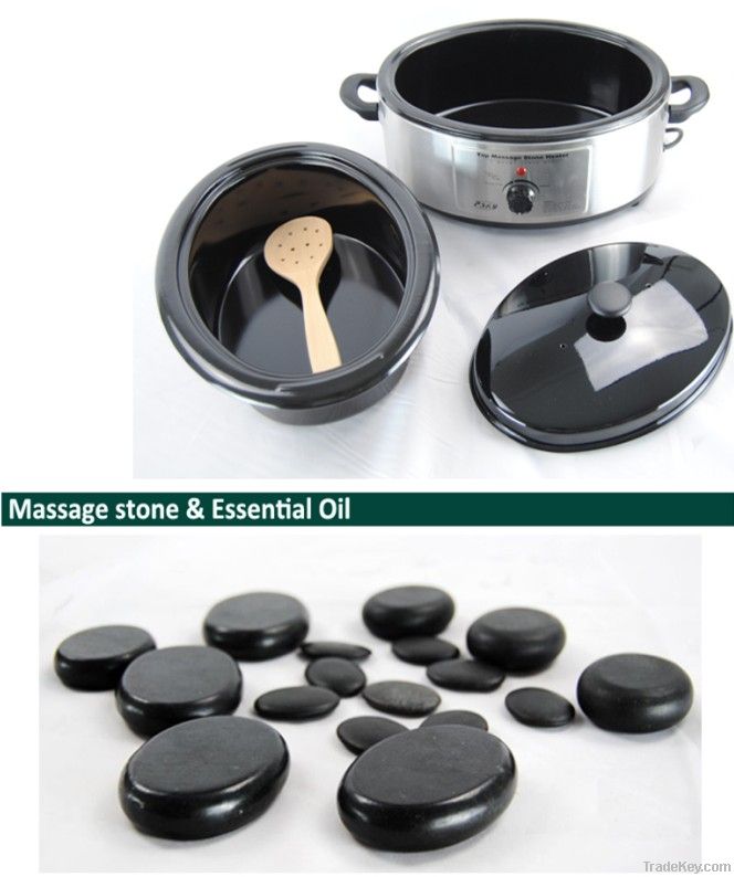 Massage stone heating