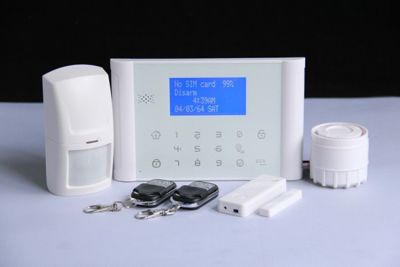 LCD display GSM&amp;PSTN touch keypad home security alarm system