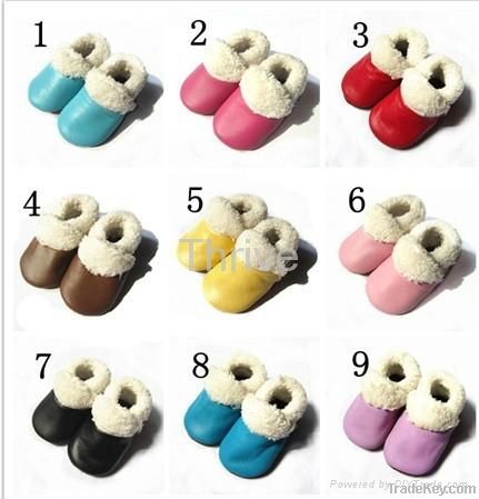 Baby winter leather infant toddler shoes