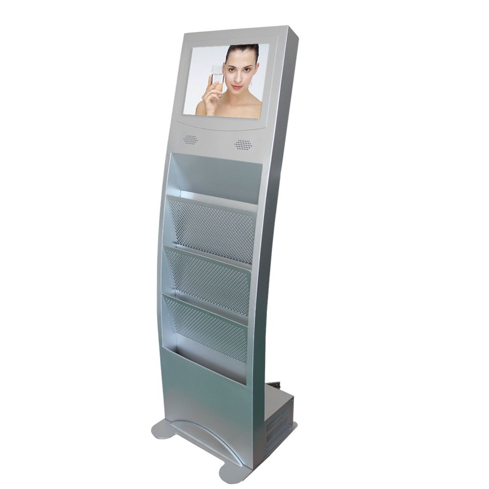 15 inch wifi floor-standing with magazine holder digital signage, lcd advertising display, display board