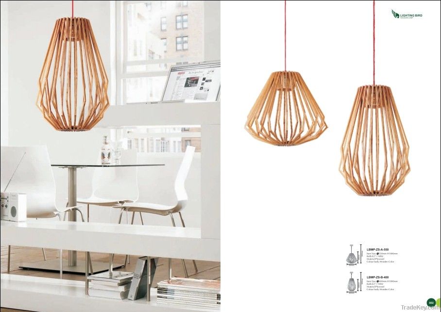 Contemporary Chandeliers Wood Pendant Lights