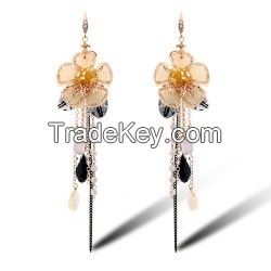 Fashion Europe Style Tassels Bead Long Earring