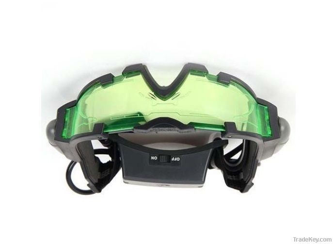 Night vision goggles with flip-out lights