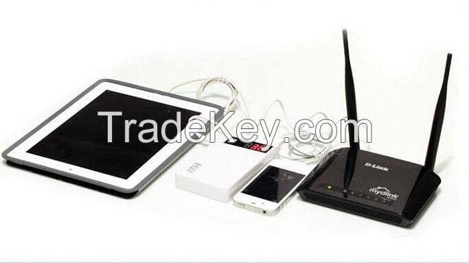 Mobile Portable Power Bank 5V 12V 13V 1A/2A/3.5A LCD 2 USB  Rechargeab