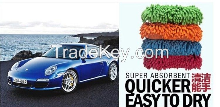 utility Chenille clean sponge cloth, Car cleaning mitt