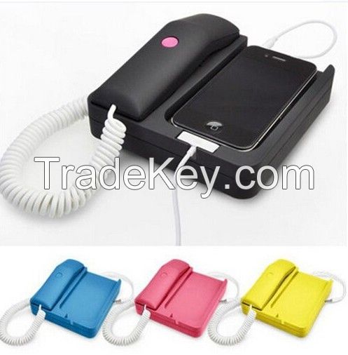 White Classic Retro Phone Telephone Handset Dock Stand