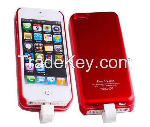 Red 2800mAh Magnetic Power Bank Adsorption Battery Charger Cover Case