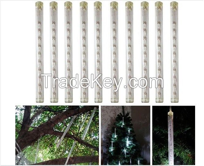 White 50CM/Tube 8 Tube 240LED Meteor Shower Rain LED Light