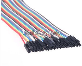 40pcs in Row Cable 20cm 2.54mm 1pin 1p-1p Female to Male jumper wire f