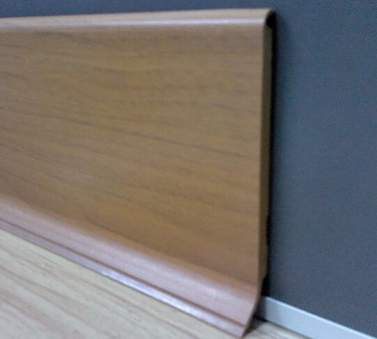 PVC wood grain skirting,1000MM*100MM*5MM,water proof,easy to install.