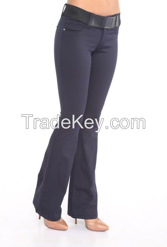 women flareleg trousers made in Turkey