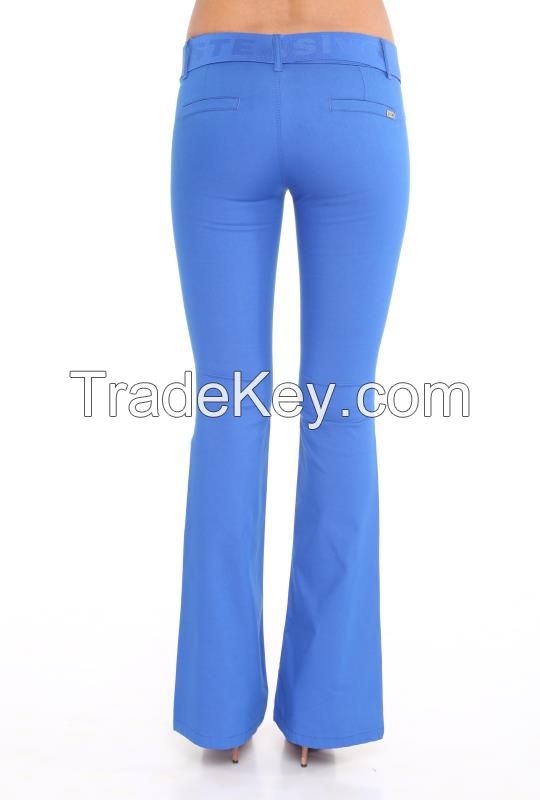 women flareleg trousers made in Turkey