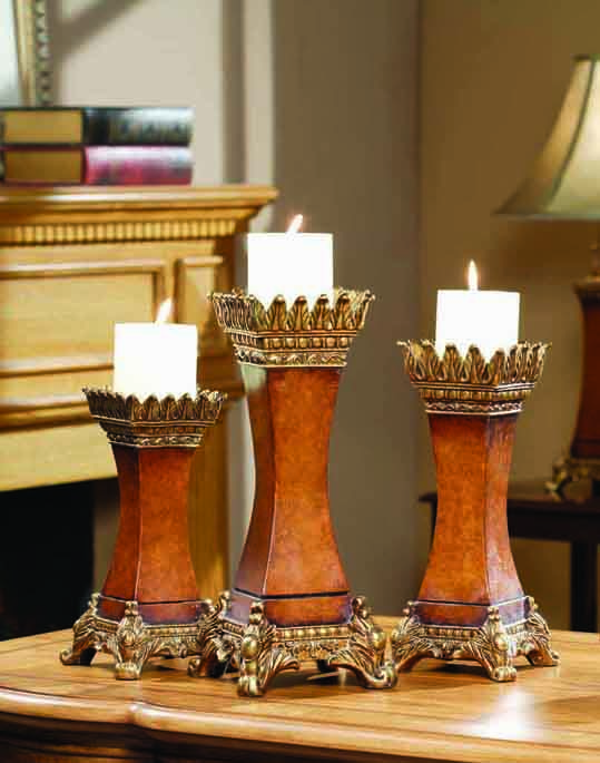 S/3 Crackle Candle holder