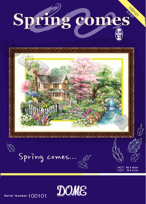 hand made cross stitch scenery