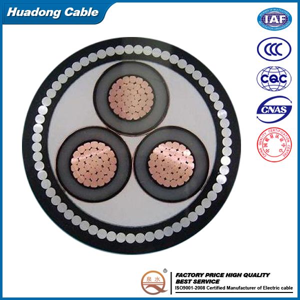 voltage up to 35KV underground XLPE copper armoured Power cable