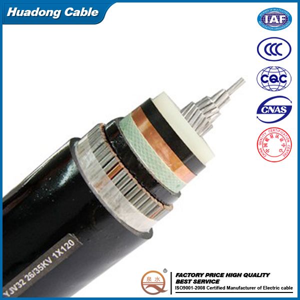 voltage up to 35KV underground XLPE copper armoured Power cable