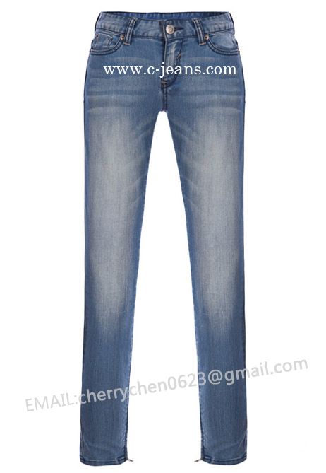 Lady's Stylish Straight Jeans. Women's Long Pants Print