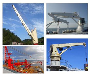 marine hydraulic knuckle telescopic foldable boom crane