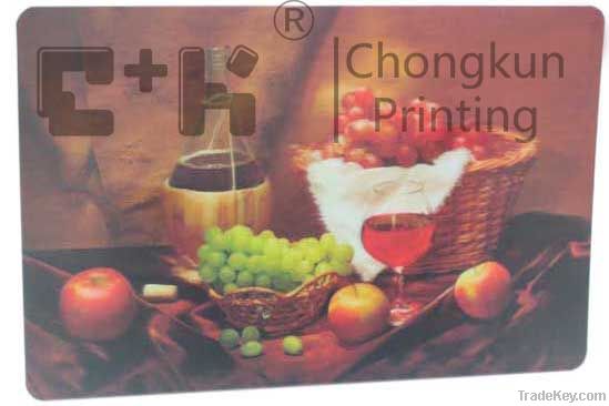 3D lenticular PET placemat with fresh fruieco-friendly high-qualitey