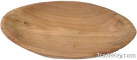 Newly Hand-made Oval Fully Carved Wooden Root Platters