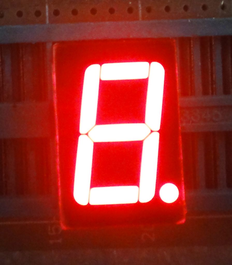 7 segment 1 digit super red emitting led display