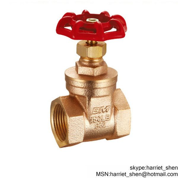 DN15 - DN100 screw nonrising stem wedge type Brass Bronze gate valve