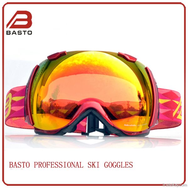 2014 Fashion Double PC lens ski goggles newest style snow goggles