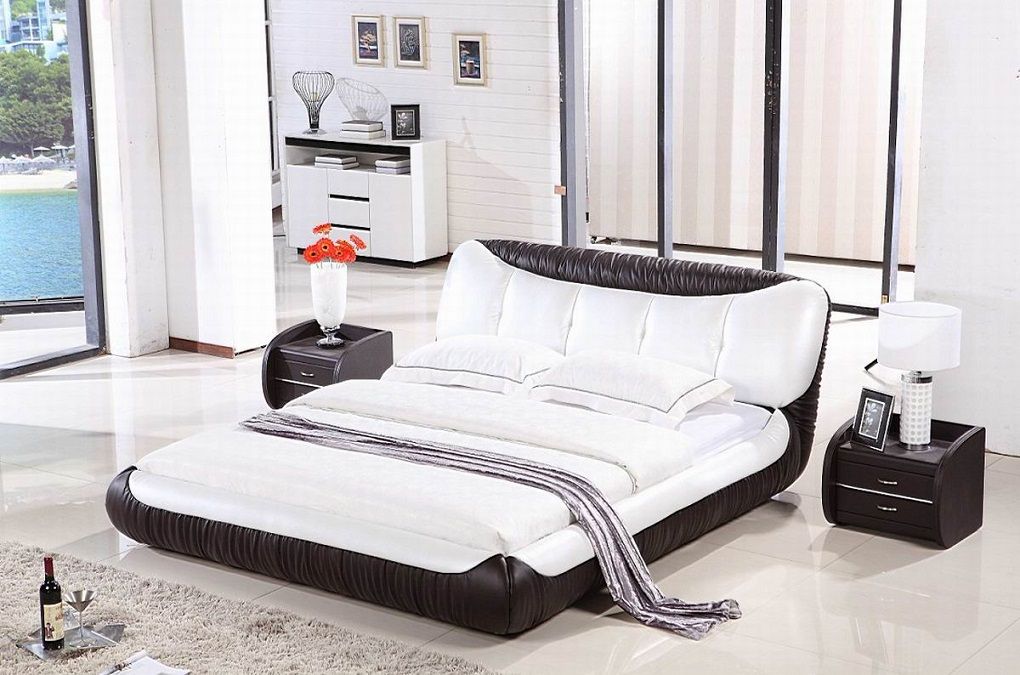 9913 modern leather Bed