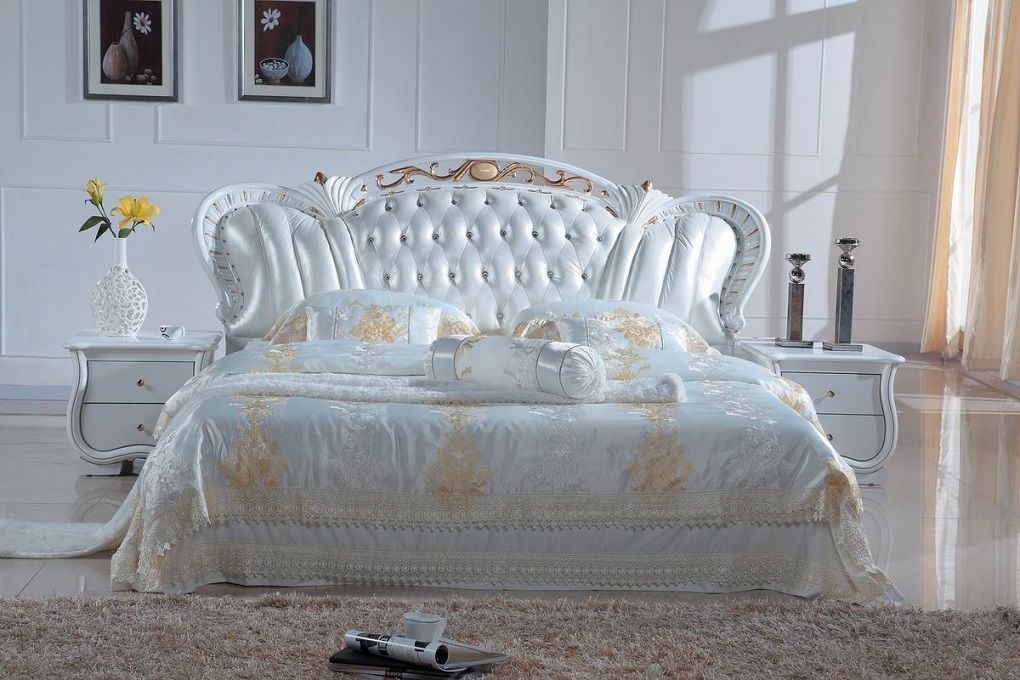 9022B classic leather  bed