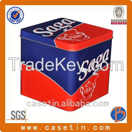 Manufacturer packaging boxes,tea metal can,square tin can