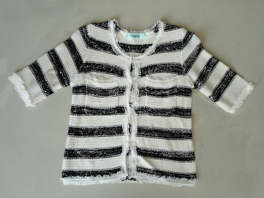 Ladies&#039; feather yarn knitted sweater