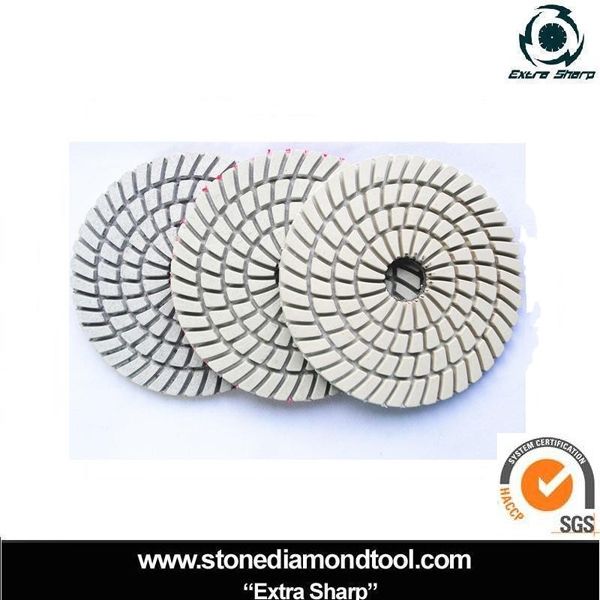 Top Quality 3steps Dry&amp;Wet Sprial Polishing Pads for Marble Granite